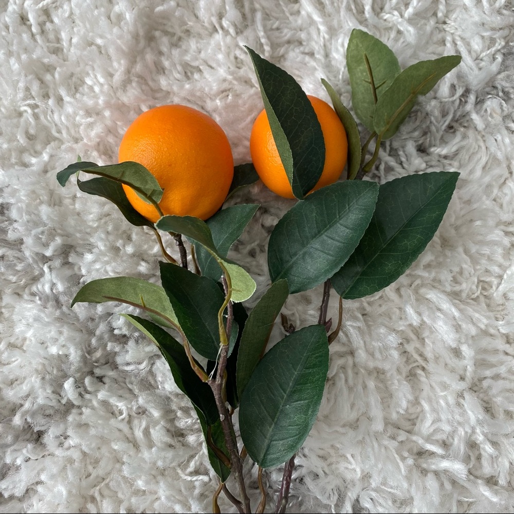 Artificial Oranges Fruit Branch 28.5" NWT